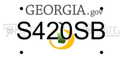 S420SB Georgia License Plate