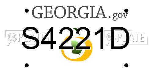 S4221D Georgia License Plate