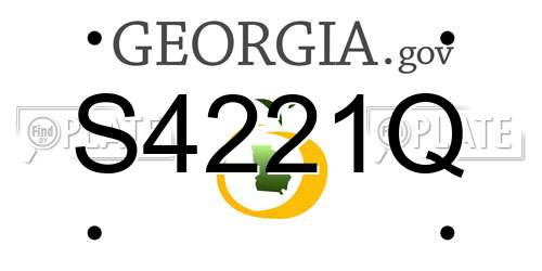 S4221Q Georgia License Plate