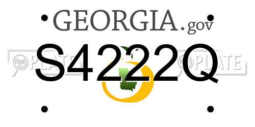 S4222Q Georgia License Plate