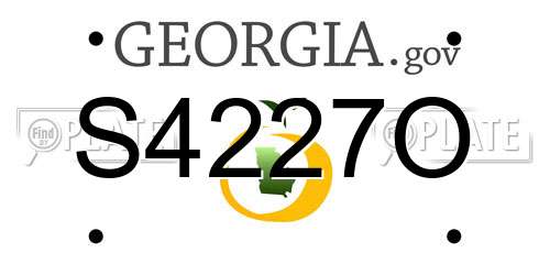 S4227O Georgia License Plate