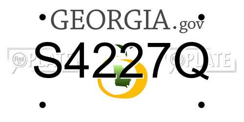 S4227Q Georgia License Plate