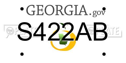 S422AB Georgia License Plate