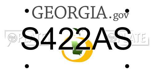 S422AS Georgia License Plate