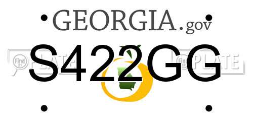 S422GG Georgia License Plate