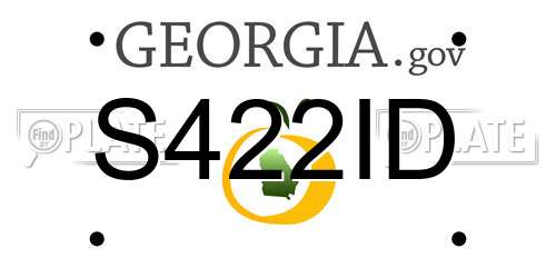 S422ID Georgia License Plate