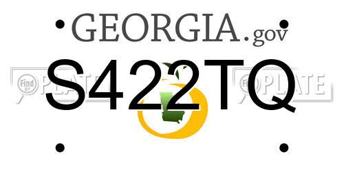 S422TQ Georgia License Plate