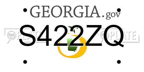 S422ZQ Georgia License Plate