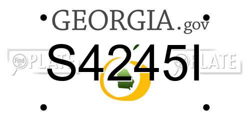 S4245I Georgia License Plate