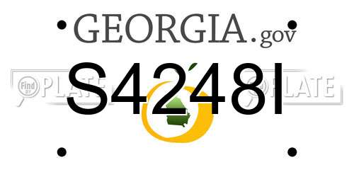 S4248I Georgia License Plate