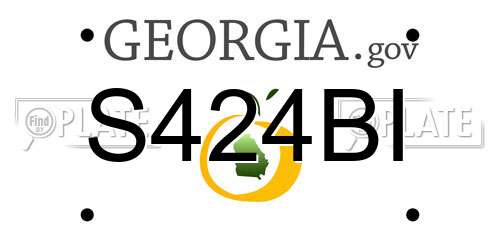 S424BI Georgia License Plate