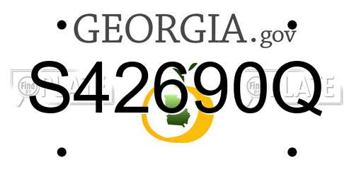 S42690Q Georgia License Plate