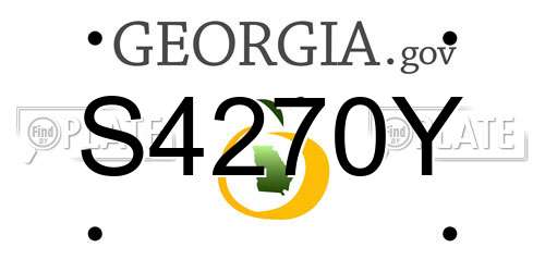 S4270Y Georgia License Plate