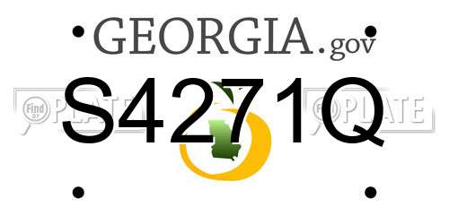 S4271Q Georgia License Plate