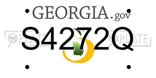 S4272Q Georgia License Plate