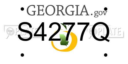 S4277Q Georgia License Plate