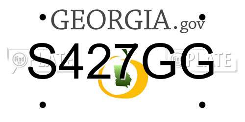 S427GG Georgia License Plate