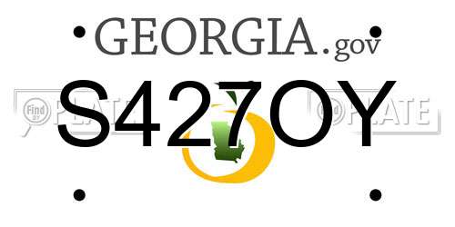 S427OY Georgia License Plate