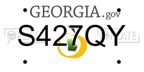 S427QY Georgia License Plate