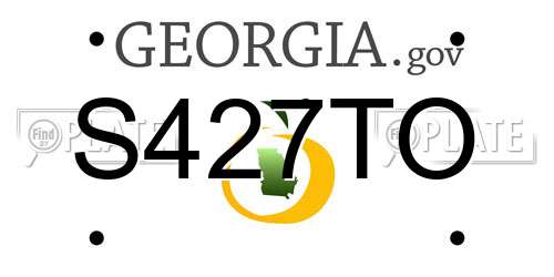 S427TO Georgia License Plate