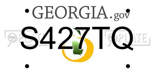 S427TQ Georgia License Plate