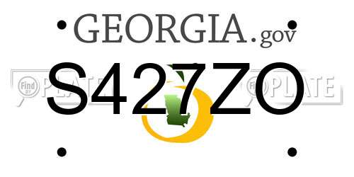 S427ZO Georgia License Plate