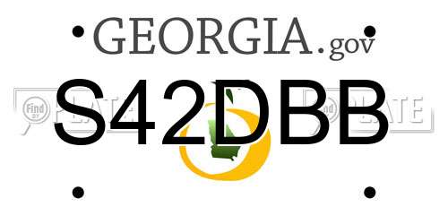 S42DBB Georgia License Plate