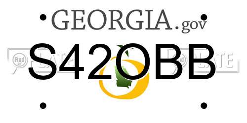 S42OBB Georgia License Plate