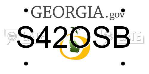 S42OSB Georgia License Plate