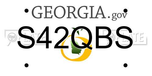 S42QBS Georgia License Plate