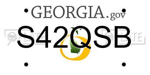 S42QSB Georgia License Plate