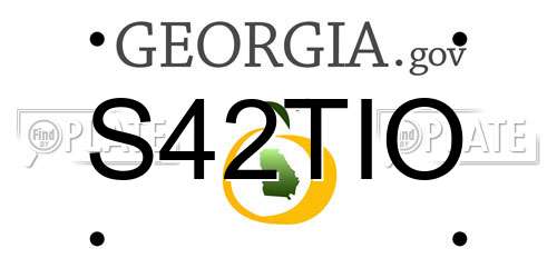 S42TIO Georgia License Plate