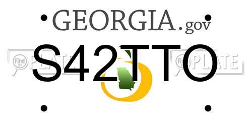 S42TTO Georgia License Plate