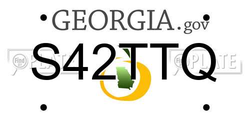 S42TTQ Georgia License Plate