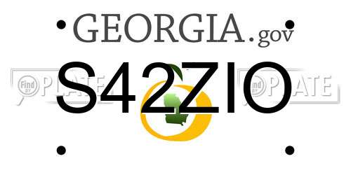 S42ZIO Georgia License Plate