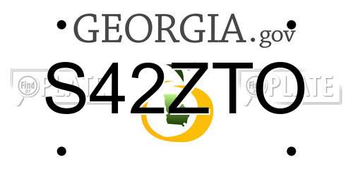 S42ZTO Georgia License Plate