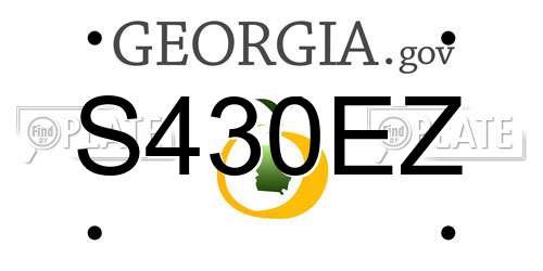S430EZ Georgia License Plate