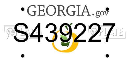 S439227 Georgia License Plate
