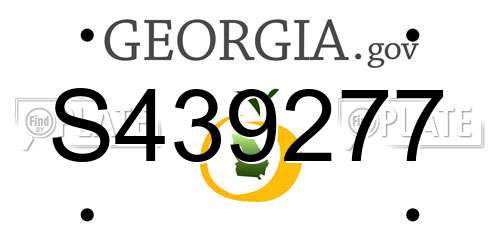 S439277 Georgia License Plate