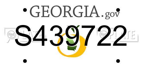S439722 Georgia License Plate