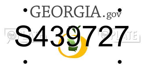 S439727 Georgia License Plate