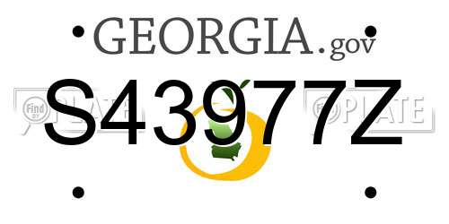 S43977Z Georgia License Plate