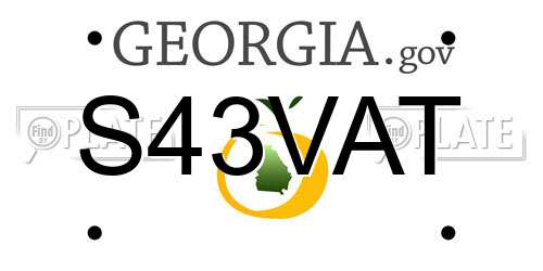 S43VAT Georgia License Plate