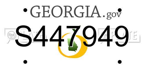 S447949 Georgia License Plate