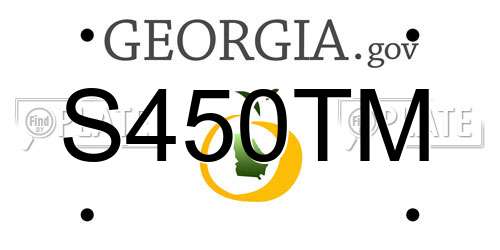 S450TM Georgia License Plate