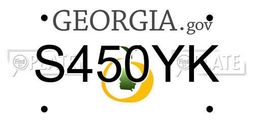 S450YK Georgia License Plate