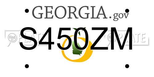 S450ZM Georgia License Plate