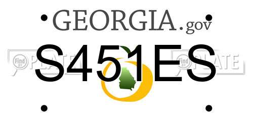 S451ES Georgia License Plate