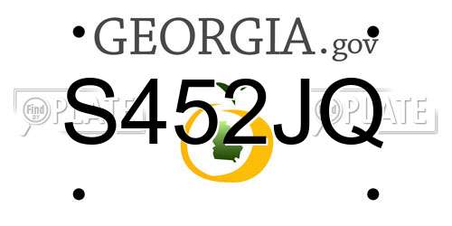 S452JQ Georgia License Plate