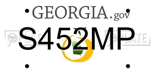 S452MP Georgia License Plate